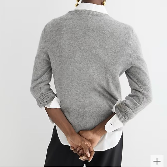 J. Crew - Cashmere Classic-Fit Crewneck Sweater (Gray) - Picture 4 of 6